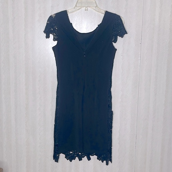 ❤️ DOUBLE ZERO Black Floral Lace Mini Dress Size S - Picture 3 of 5